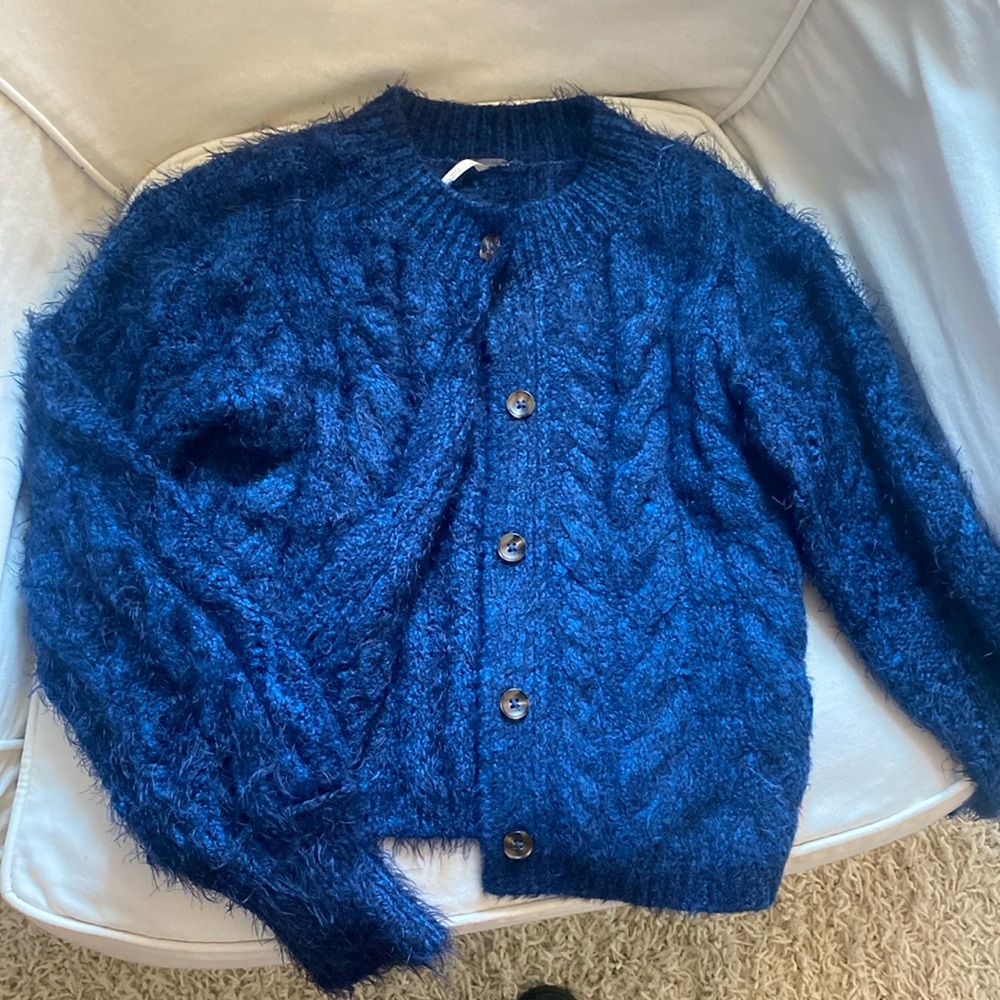 Free people fuzzy cardigan